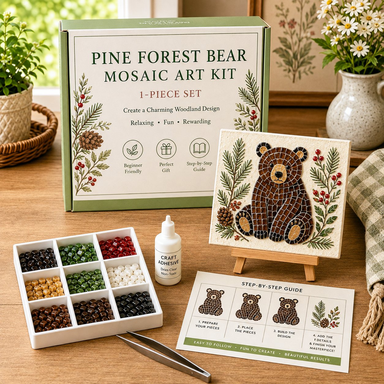 🌿 Woodland Mosaic Art Diy Kit