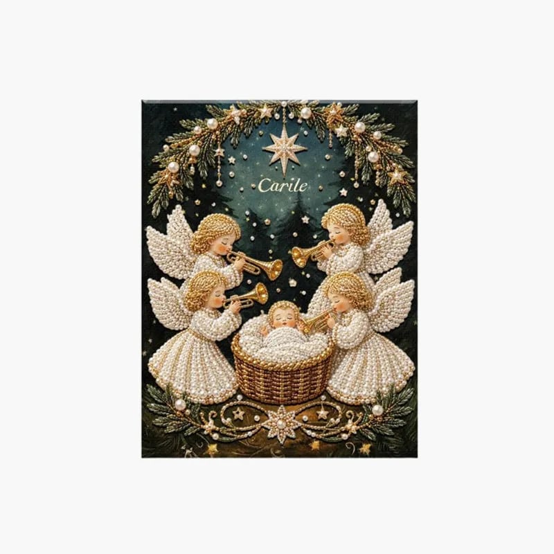 🎄 Premium 3D Diamond Jesus Birth Nativity Scene Painting Art Kit | Luxury Flocked Canvas with Scratch-Resistant Non-Fading Diamond Beads DIY Christmas Faith Decor 🌟✝️💎