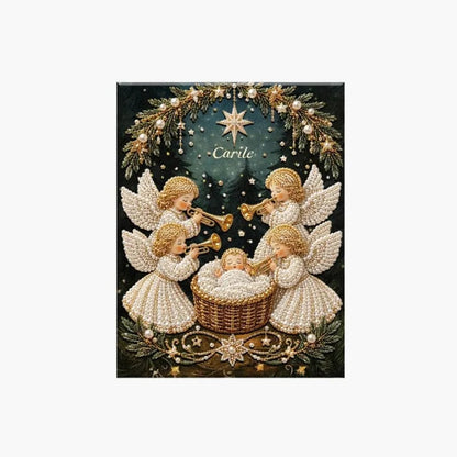 🎄 Premium 3D Diamond Jesus Birth Nativity Scene Painting Art Kit | Luxury Flocked Canvas with Scratch-Resistant Non-Fading Diamond Beads DIY Christmas Faith Decor 🌟✝️💎