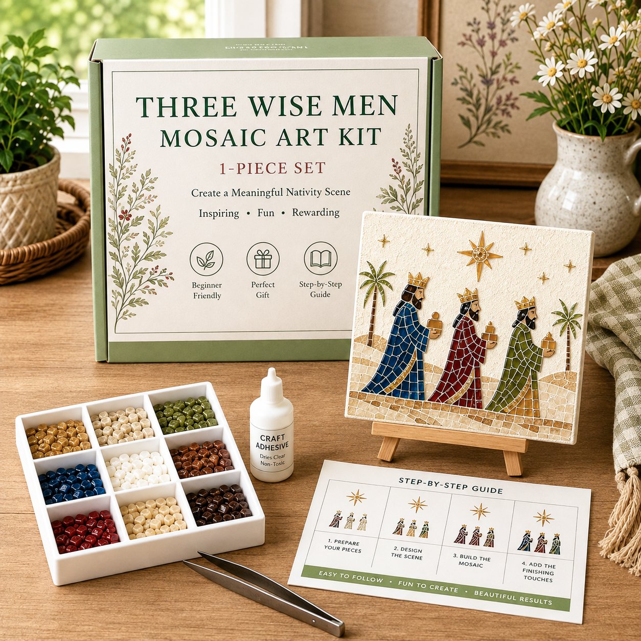 💥 LAST DAY 49% OFF - Nativity Sea Glass Art Kit