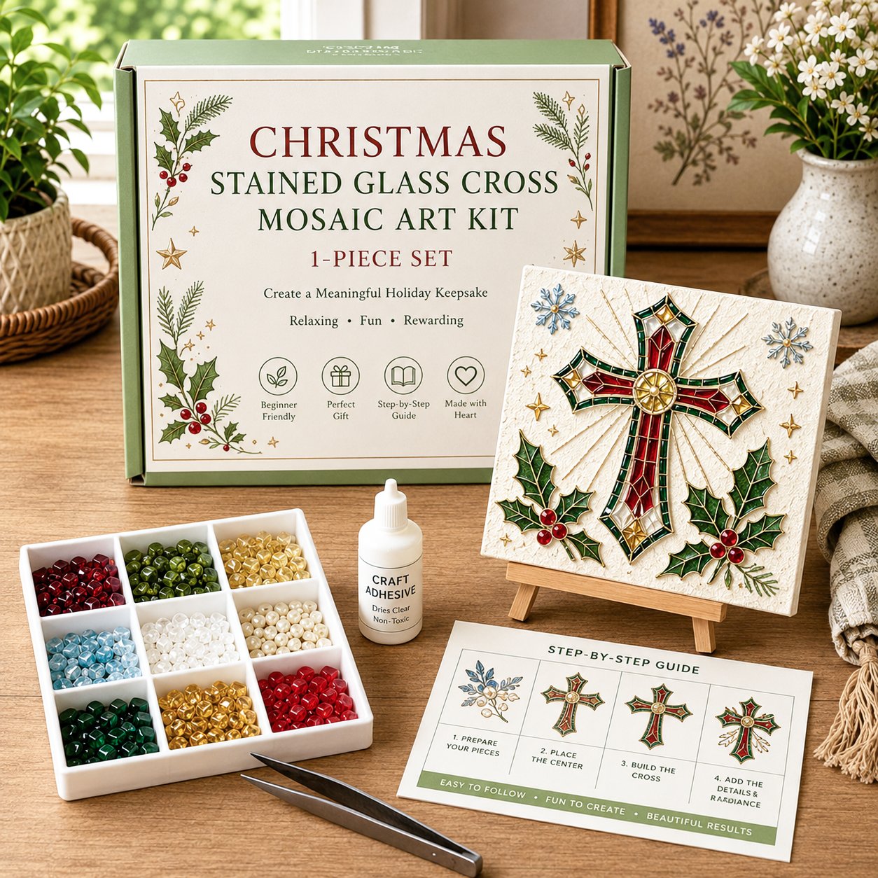 💥 LAST DAY 49% OFF - Nativity Sea Glass Art Kit