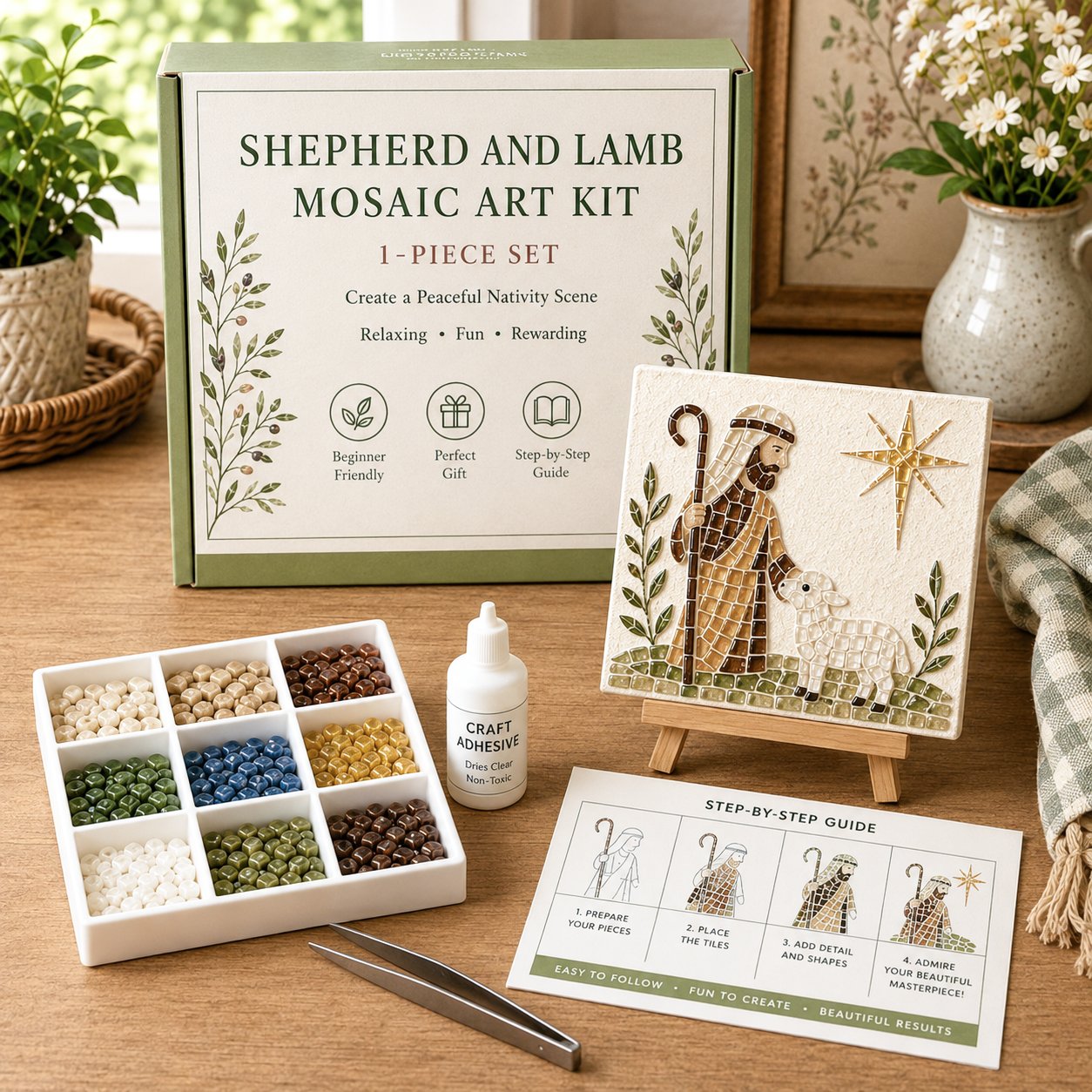 💥 LAST DAY 49% OFF - Nativity Sea Glass Art Kit