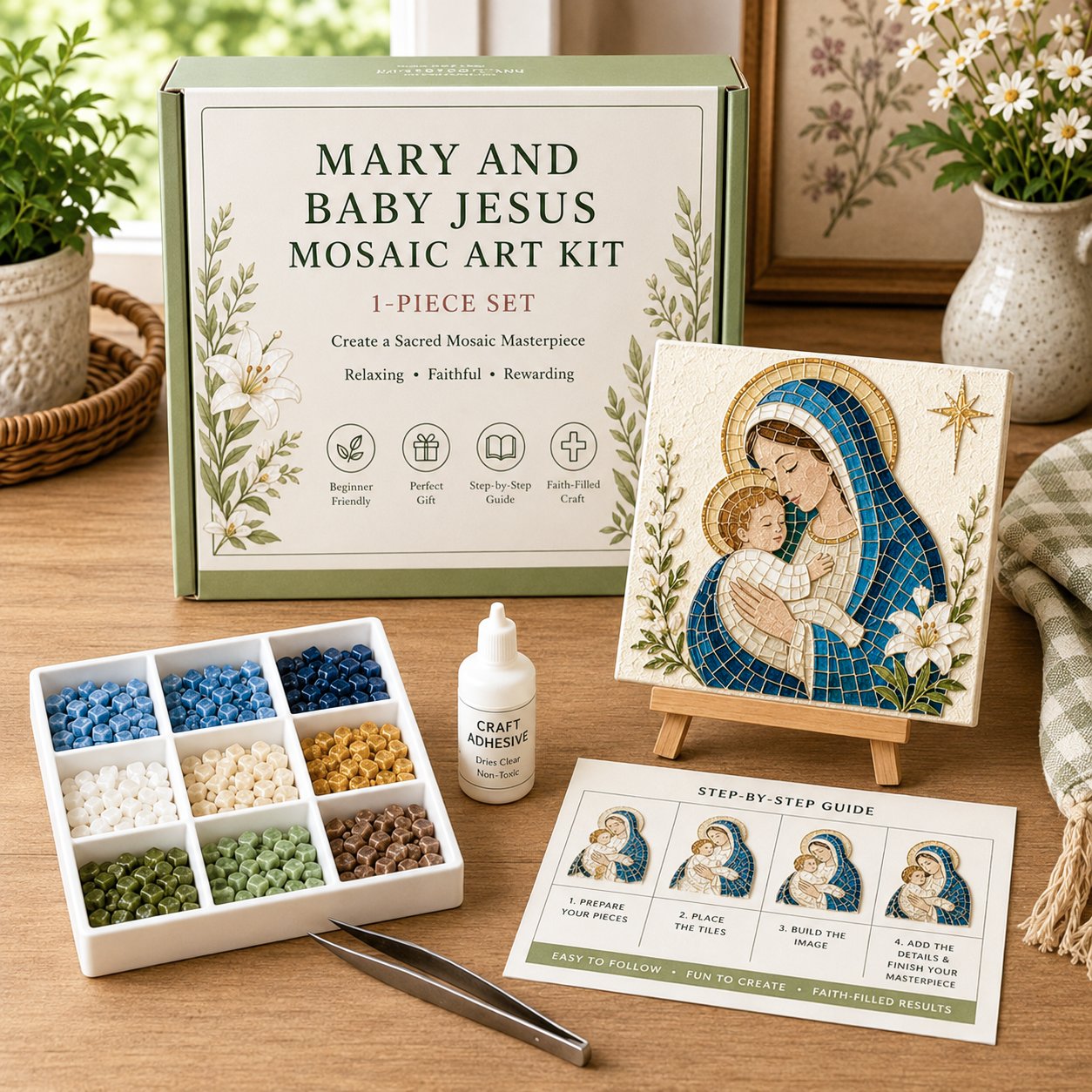 💥 LAST DAY 49% OFF - Nativity Sea Glass Art Kit