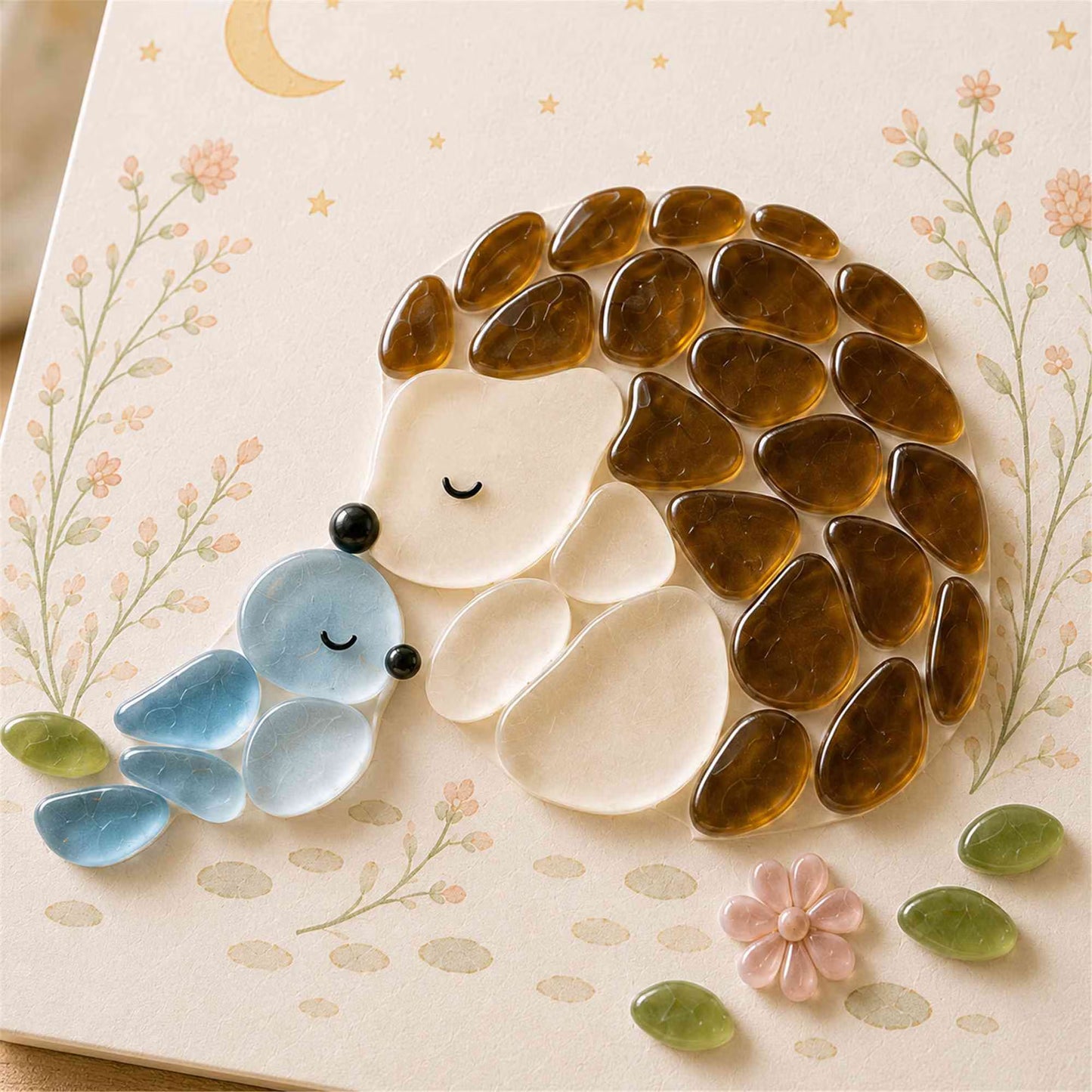 DIY Cute Animals Sea Glass Art Kit Collection, Mosaic Craft Kit with Display Easel and Complete Supplies, Birthday Gift for Handicraft/Animal Lovers