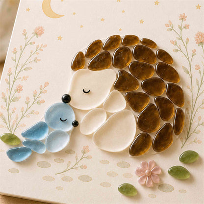 DIY Cute Animals Sea Glass Art Kit Collection, Mosaic Craft Kit with Display Easel and Complete Supplies, Birthday Gift for Handicraft/Animal Lovers
