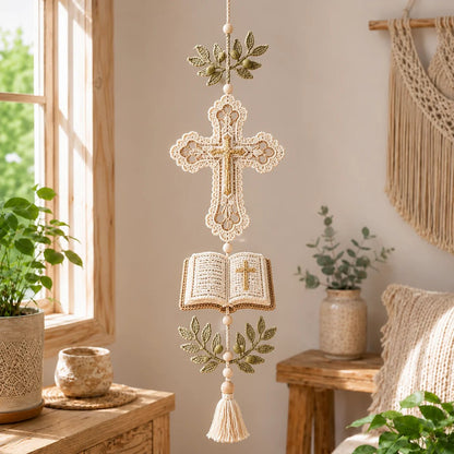 ✝️Blessed Faith Hanging Cascade – Finished Ornament or DIY Crochet Kit