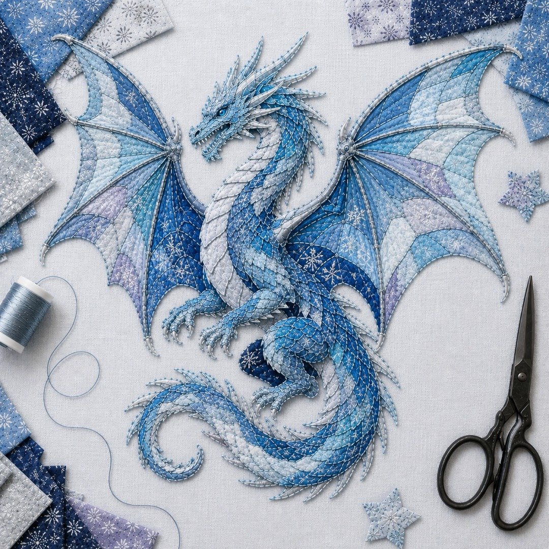 🔥🎁🌙 Beginner-Friendly Mythic Wilds DIY Layered Patchwork Art Kit | Complete Kit with Patterned Fabrics, Sewing Materials & Step-by-Step Guide Included 💕