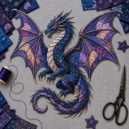 🔥🎁🌙 Beginner-Friendly Mythic Wilds DIY Layered Patchwork Art Kit | Complete Kit with Patterned Fabrics, Sewing Materials & Step-by-Step Guide Included 💕