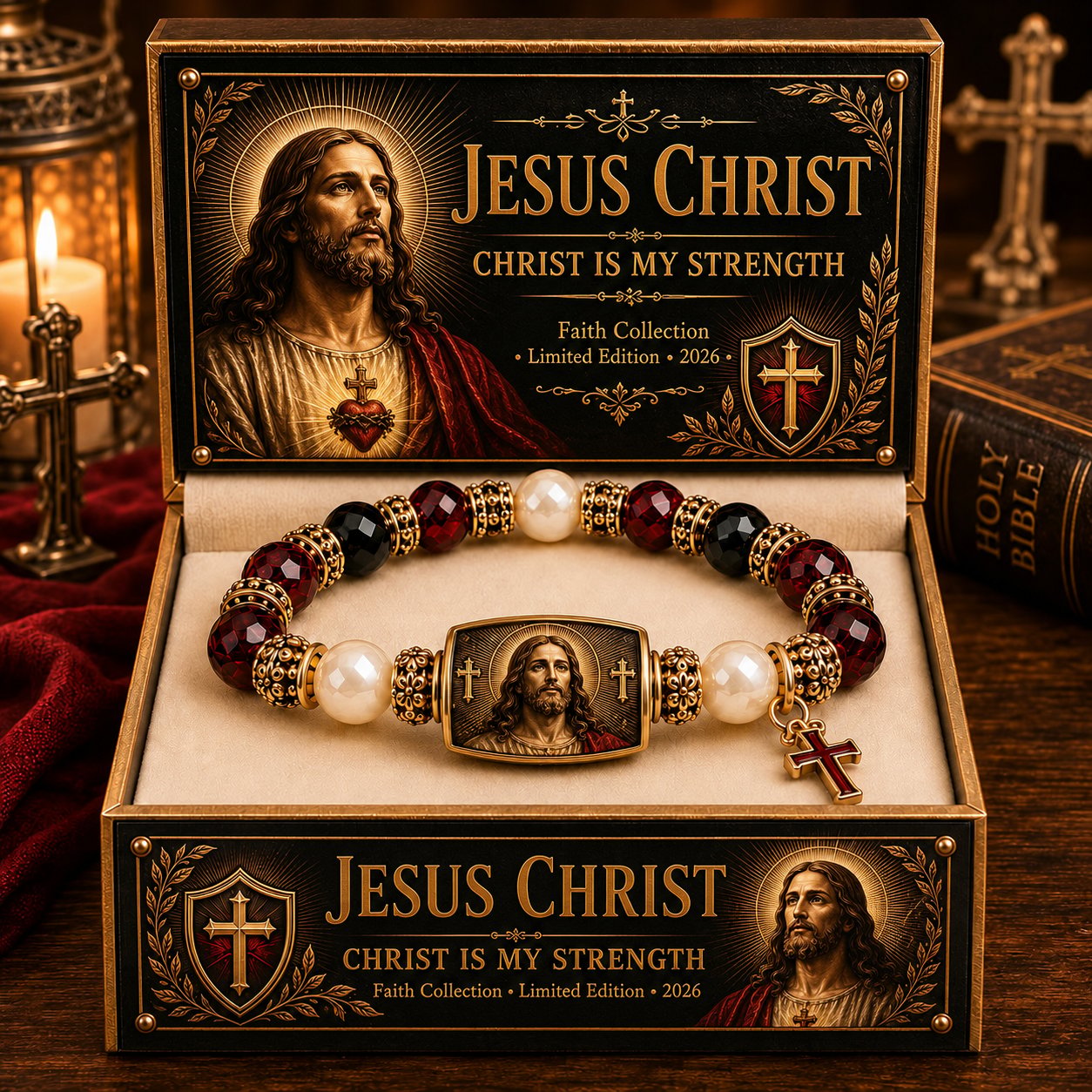 ✝️ Limited Edition Faith Bracelet Collection 2026 | 5 Sacred Designs, Comfortable Stretch Fit & Matching Devotional Gift Box 👑🕊️✨