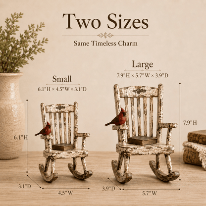Rustic Cardinal Rocking Chair Decor