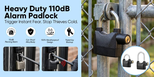 Heavy Duty 110dB Alarm Padlock