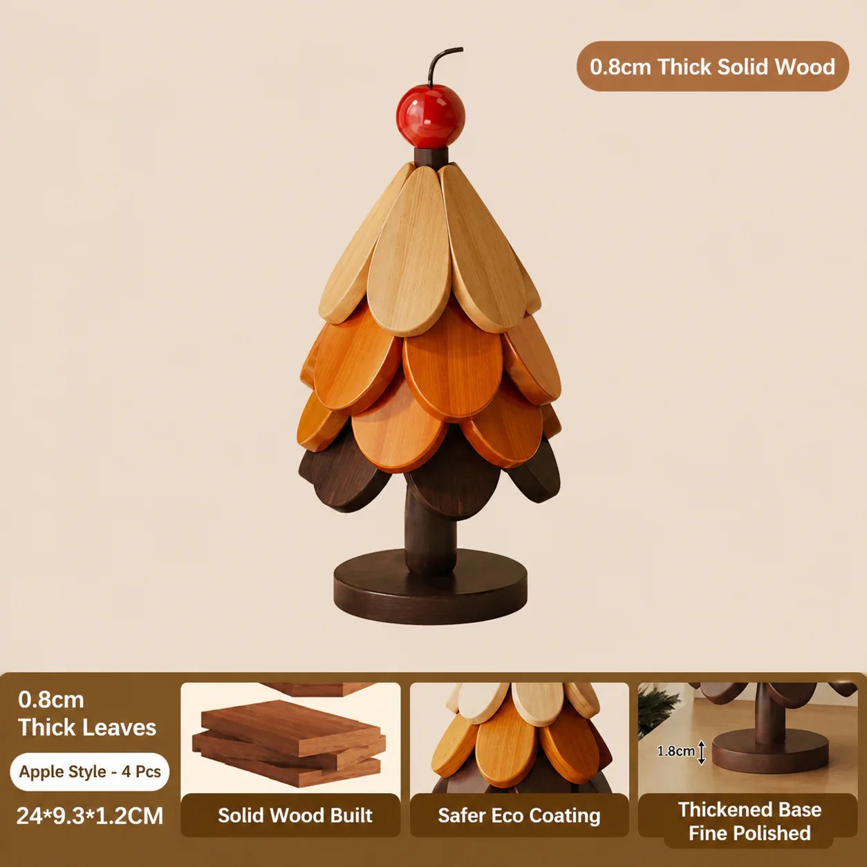 Wooden Tree Trivet – Cozy Table Decor & Heat Resistant Pot Holder