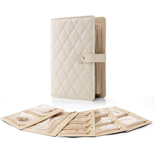 📢📢Buy 2 get 1 free !! 🌿Elegant Portable Checkered Jewelry Storage Bag✨