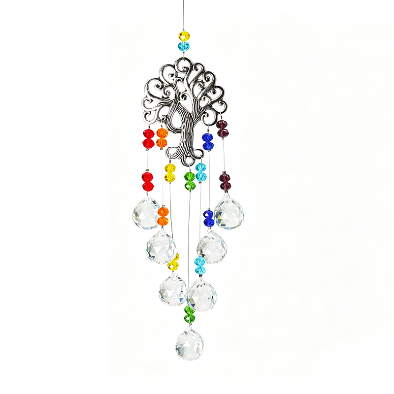 🌳 50% DE RÉDUCTION ☀️ Pendentif attrape-soleil cristal arbre de vie – Fines facettes, reflets lumineux & design symbolique – Parfait pour la décoration intérieure, le jardin ou en cadeau – apporte lumière et sérénité ✨🏡🕊️