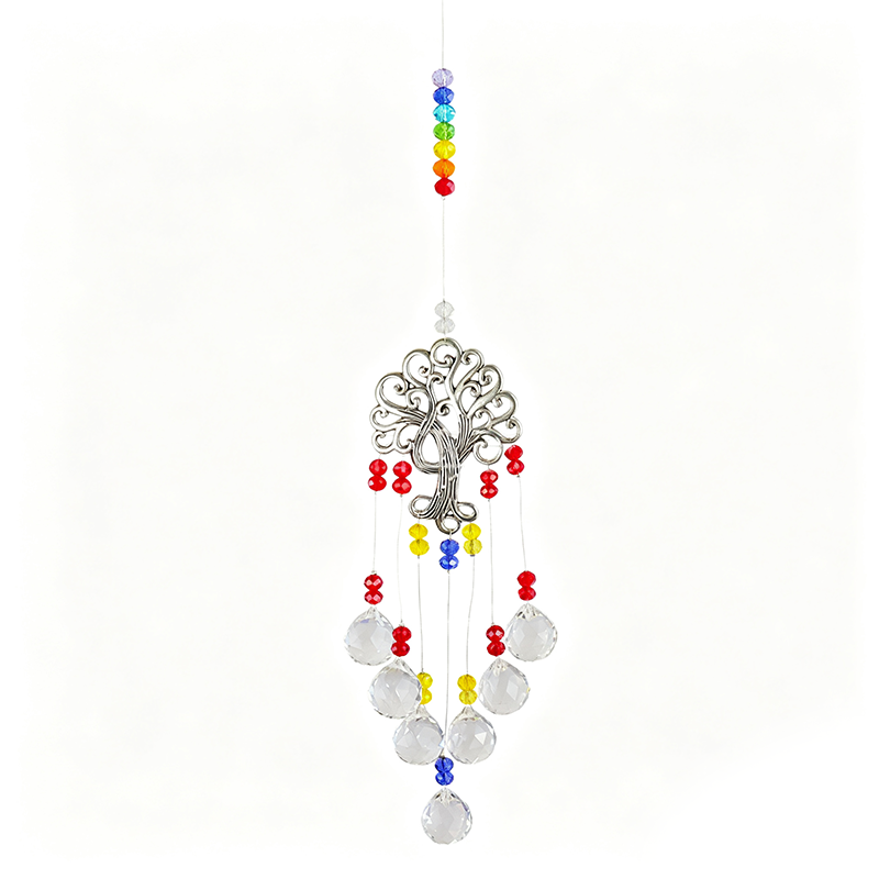 🌳 50% DE RÉDUCTION ☀️ Pendentif attrape-soleil cristal arbre de vie – Fines facettes, reflets lumineux & design symbolique – Parfait pour la décoration intérieure, le jardin ou en cadeau – apporte lumière et sérénité ✨🏡🕊️